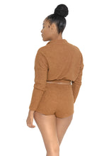 Load image into Gallery viewer, DeCalysh OhSoSoft Camel Crop Top With Shorts
